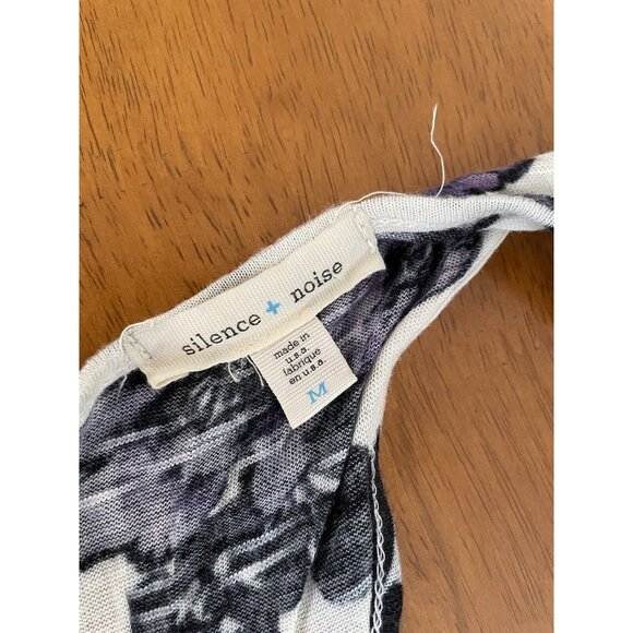 Silence + Noise Anthropologie Soft Zipper Racer Back Top Womens S Blue & Purple - Picture 5 of 5